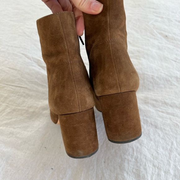 Jcrew suede lace-up block heel boots - Picture 4 of 8